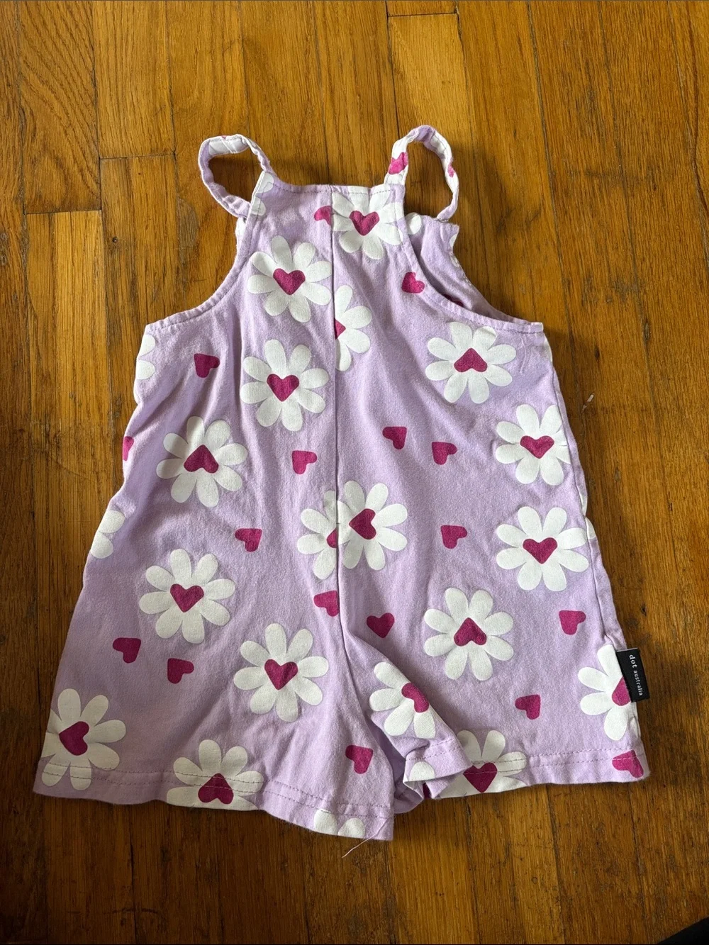 Kids Lavender Floral Heart Romper